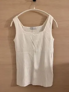 PAGEBOY スクエア タンクトップ 白