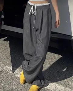 shein dazy ストライプパンツ