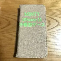 iPhone 11 手帳型ケース グレージュ