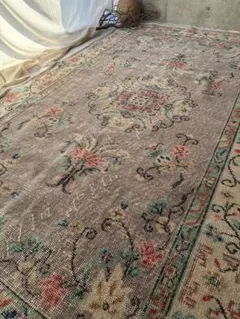 vintage ヴィンテージラグ 188×131 極上の擦れ ミッドセンチュリー