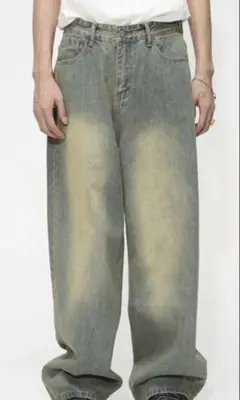 MENES Sand Washed Baggy Jeans バギーデニム