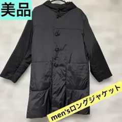 uppish フード付きロングジャケット　men's ブラック