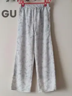 本日限定値下げ　GU マーブルプリント シアーストレートパンツ
