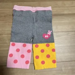 ウサギ刺繍ドット柄ボトムス