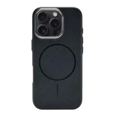 iPhone15pro MagSafe対応 カーボンファイバー風ケース