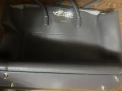 グレーレザービジュー装飾トートバッグ