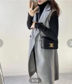 ♡ZARA ロングジレ グレー XS