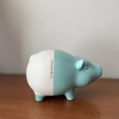 Tiffany&Co.ティファニー ピギーバンク 豚さん貯金箱 ブルー