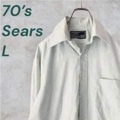 【70s USAヴィンテージ】Sears PERMA-PREST 織り柄シャツのサムネイル