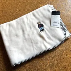 《新品》ラルフローレン フリースブランケット ポロベア 膝掛け ホワイト