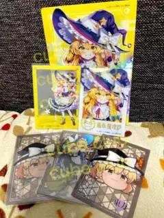 東方project クリアフォトカード　霧雨魔理沙　ミニクリアファイル　計6枚