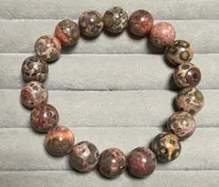 竜宮舎利　レオパードスキンジャスパー　ブレスレット