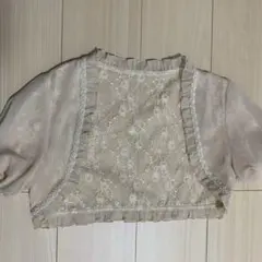 ブライダル ♡ レースフリル付きショートカーディガン ボレロ