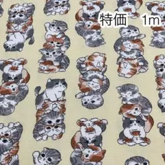 ラスト 特価 1m ぎゅうぎゅう猫 クリーム オックス