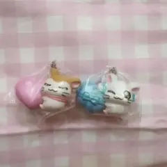 とっとこハム太郎 ガチャ　リボンちゃん　マフラーちゃん　スイングマスコット