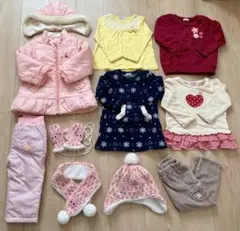 ミキハウス & ホットビスケッツ♡アウター付き10点まとめ売り90㎝