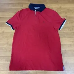 TOMMY HILFIGER レッド ポロシャツ M