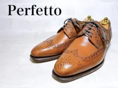 【美品】PERFETTO 上質 ウィングチップ ビジネスシューズ UK6