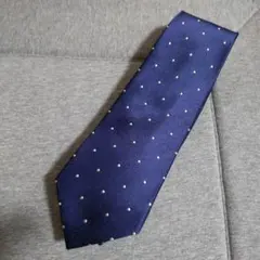INHALE EXHALE ネイビー ドット柄 ネクタイ