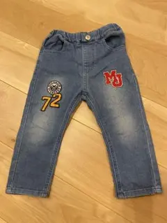 Moujonjon デニムパンツ ワッペン付き