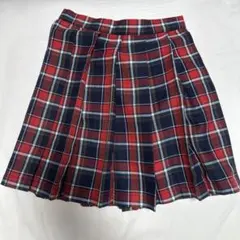 赤と紺のチェック プリーツミニスカート 制服 ドンキ