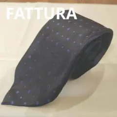 ファットゥーラ ブランド ネクタイ ドット柄 メンズ ネイビー FATTURA