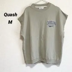 クアッシュ　フレンチスリーブ　スウェット　カーキ　ベージュ系　M