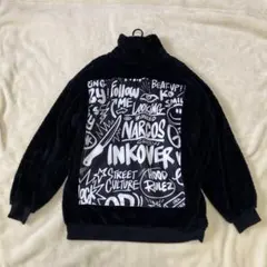 ink ボア　フリースジャケット　ブラック