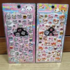 新品未開封　ストーンつきジュエルプチドロップシール２枚セット　平成女児