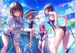 ピロ水(アマカノ　アマカノ3) A&J製シルキースエードタペストリー プール