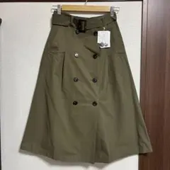【新品・未使用】レディースベルト付ロングスカート　サイズ2