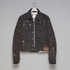 【新品】MASU FLOWER HOLE LEATHER JACKET 48