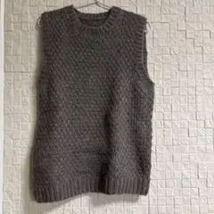 無印良品 手編みベスト　ウール