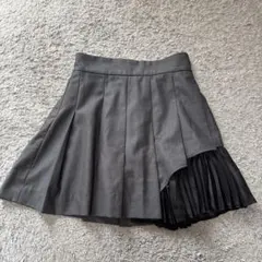 マーキュリーデュオ 異素材切替プリーツミニスカパン C.GRY M 美品のサムネイル
