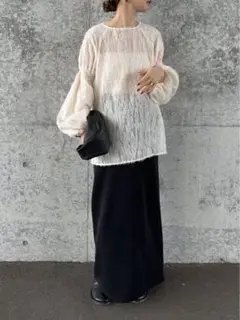 DO.M!ジャガードブラウス　アイボリー