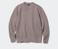 【新品】ユニクロ　ウォッシャブルストレッチ　ミラノリブクルーネックセーター