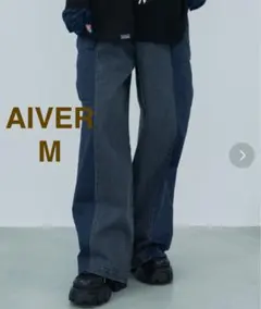 AIVER ドッキングカーゴデニム　M グレー