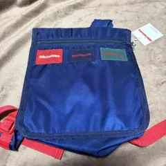 新品タグ付 ミキハウス キッズリュック ネイビー 3ロゴ