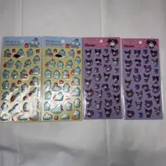 ダイソー ぷくっとシール サンリオ クロミ ハンギョドン4枚セット