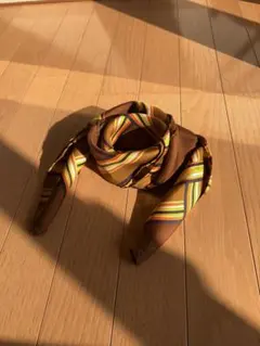 YVES SAINT LAURENT 70s Silk Scarf / 77cm
