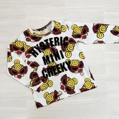 ヒステリックミニ «110» フェイス miniちゃん 総柄 長袖 Tシャツ