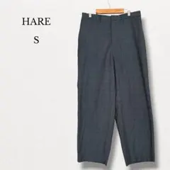 ハレ HARE【S】チェック柄ワイドパンツ ブルーグレーのサムネイル