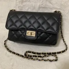 【美品】Maison Vincent ショルダーバッグ キルティング　黒　レザー