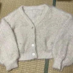 INGNI アイボリー バルーンスリーブ カーディガン M