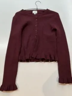 バーガンディ カーディガン