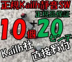 【正規】静音マウス用 Kailh製クリックスイッチ１０ケ＋２０cm MUTE ③