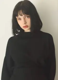 LAGUNAMOON ボトルネックボリュームスリーブニットプルオーバー