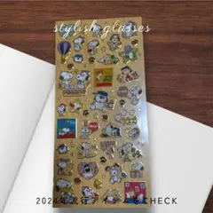 スヌーピー キャラクターシール ゴールドホログラム