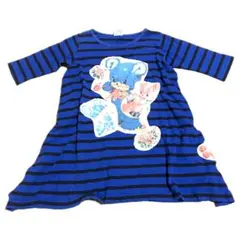 vanavana バナバナ アップリケボーダーワンピース チュニック 120cm