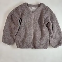 グレー フリース ジップアップジャケット